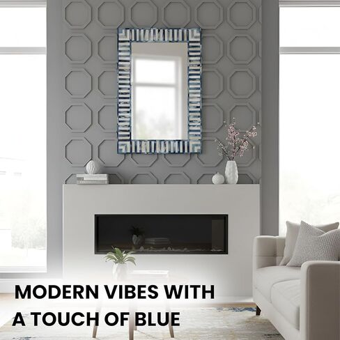 Bone Inlay Mirror Frame Handcrafted Decorative Wall Mirror Frame for Living Room, Bedroom or Entryway Elegant Bohemian Home Décor Accent in Saudi Arabia