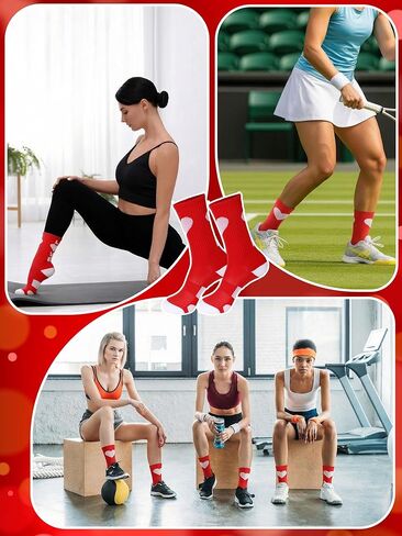 12/24 Pairs Valentine's Day Football Socks for Men Women Crew Socks Football Sports Sock for Volleyball Sport in Saudi Arabia