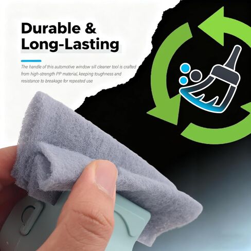 2PCS Car Magic Window Track Cleaner,2026 New Detachable Window Sill Cleaner Tool with Non-Slip Handle,Windows Groove Cleaning Brush as Car Cleaning Supplies for Air Vents/Door Tracks in Saudi Arabia