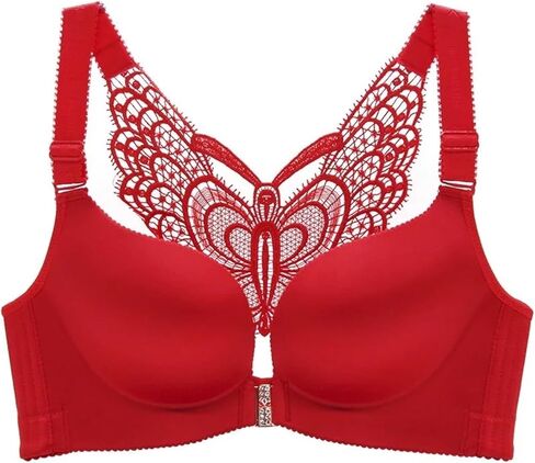 Front Closure Butterfly Beauty Back Push Up Bra Women Wire-Free Plus Size Front Open Everyday Bras Sexy Lingerie in Saudi Arabia