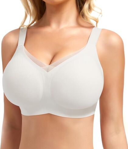 Bras for Women N Neck Mesh Support Wireless Push Up Bras Jelly Bras Everyday Bras Comfortable Bras in Kuwait