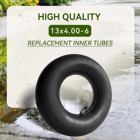 2-Pack 13x4.00-6 Inner Tube, Bent/Angled Valve Stem - Fits 13x4.00-6 4.10/3.50-6, for Garden Tractor, Riding Lawn Mower and Snow Blower in Kuwait