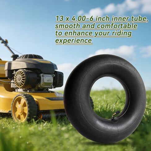 2-Pack 13x4.00-6 Inner Tube, Bent/Angled Valve Stem - Fits 13x4.00-6 4.10/3.50-6, for Garden Tractor, Riding Lawn Mower and Snow Blower in Kuwait