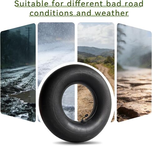 2-Pack 13x4.00-6 Inner Tube, Bent/Angled Valve Stem - Fits 13x4.00-6 4.10/3.50-6, for Garden Tractor, Riding Lawn Mower and Snow Blower in Kuwait