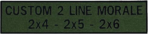 Custom 2 Line Morale Name Tapes with Border, 30 Plus Fabrics. in Kuwait