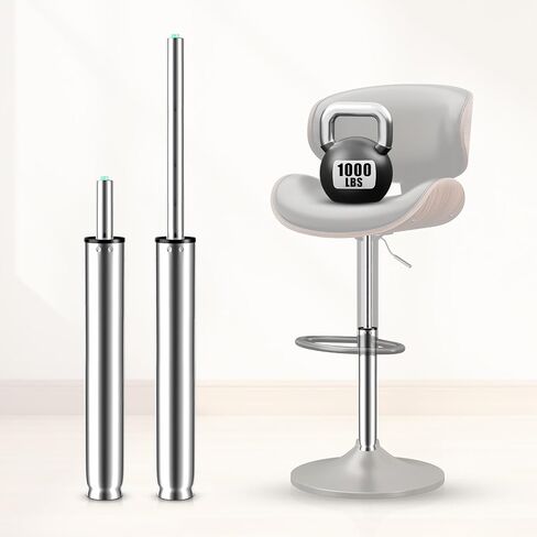 MASTERY MART 19.5" to 28" Adjustable Gas Lift Cylinder Replacement, Heavy Duty 1000 Lbs Hydraulic Pneumatic Shock, Chair Height Extender for Bar Stool, Office Chair Cylinder Replacement (Silver) in Saudi Arabia