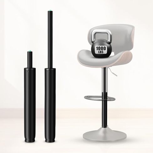 MASTERY MART 19.5" to 28" Adjustable Gas Lift Cylinder Replacement, Heavy Duty 1000 Lbs Hydraulic Pneumatic Shock, Chair Height Extender for Bar Stool, Office Chair Cylinder Replacement (Silver) in Kuwait