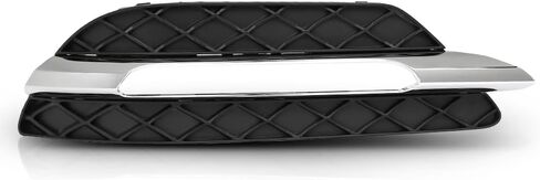 PIT66 Fog Light Cover Trim Daytime Running Light Cover Compatible with Benz C250 C300 C350 2012-2015, Fit Model W/O AMG & Sport Package 2048803224, 2048803324, MB1038117, MB1039117 Chrome Black in Saudi Arabia