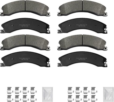 Front and Rear Ceramic Brake Pads Set with Hardware For 2012-2021 Nissan NV1500 2500 3500, 2016-2022 Nissan Titan XD in Saudi Arabia