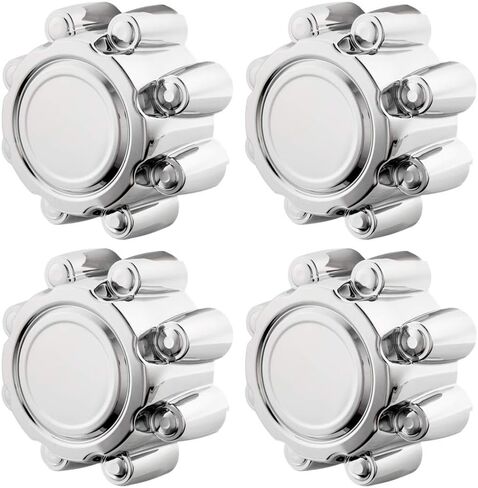 4pcs 18'' Chrome Wheel Hub Caps Center Compatible with 1999 2000 2001 2002 2003 2004 2005 Ford F250 F350 Excursion Cab Pickup 2-Door 5.4L in Kuwait