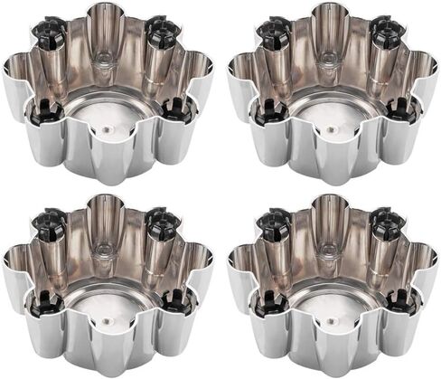 4pcs 18'' Chrome Wheel Hub Caps Center Compatible with 1999 2000 2001 2002 2003 2004 2005 Ford F250 F350 Excursion Cab Pickup 2-Door 5.4L in Kuwait