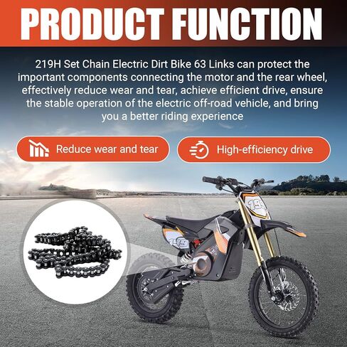126 Pin 219H Set Chain Electric Dirt Bike 63 Links Fit for 48V Pro Electric Dirt Bikes in Saudi Arabia