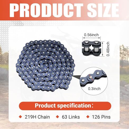 126 Pin 219H Set Chain Electric Dirt Bike 63 Links Fit for 48V Pro Electric Dirt Bikes in Saudi Arabia