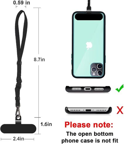 M MYECOGO Hand Wrist Strap Lanyard, Hand Wristlet Lanyard Detachable Phone Lanyards for GoPro, Camera, Phone Case, Keys, Keychain, USB, Flashlight,2 Pack in Saudi Arabia