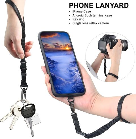 M MYECOGO Hand Wrist Strap Lanyard, Hand Wristlet Lanyard Detachable Phone Lanyards for GoPro, Camera, Phone Case, Keys, Keychain, USB, Flashlight,2 Pack in Saudi Arabia
