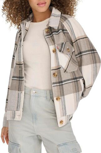 Levi's Women's Zoe Relaxed Wool Plaid Shirt Jacket in Saudi Arabia