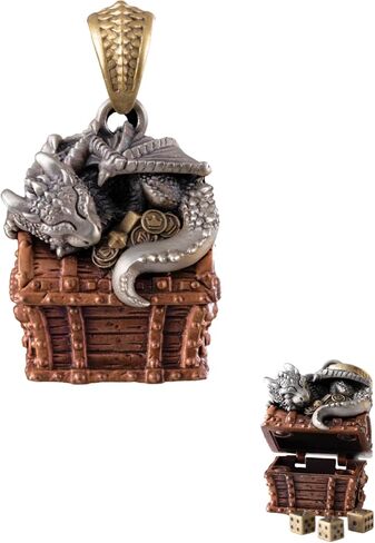 COPPERTIST.WU Dragon Treasure Chest Pendant Necklace Keepsakes Jewelry Gift for Men Women,Brass&Copper&Bronze in Saudi Arabia