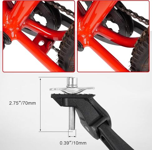 RUTU Bike Kickstand 24"-29",Adjustable Adult Bicycle Kickstand for Ebike,Mountain Bike,Fat Tire Bike,Non-Slip Sole Kick stand in Saudi Arabia