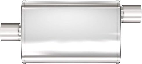 MagnaFlow 4in x 9in بيضاوي مركز/أوفست أداء كاتم الصوت العادم 13215 - XL متعدد الغرف، مدخل/مخرج 2.25 بوصة، طول الجسم 14 بوصة، الطول الإجمالي 20 بوصة، لمسة نهائية من الساتان - صوت عادم عميق كلاسيكي in Saudi Arabia