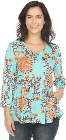 white mark Women's Vibrant Boho Swing Top in Kuwait