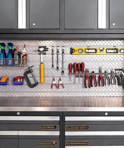 12PCS Magnetic Tool Box Labels,Car Accessories Magnetic Toolbox Labels,Automotive Tools,Universal General Tool Box Organize Accessories,Suitable for Steel Toolboxes (Orange, B Style) in Saudi Arabia