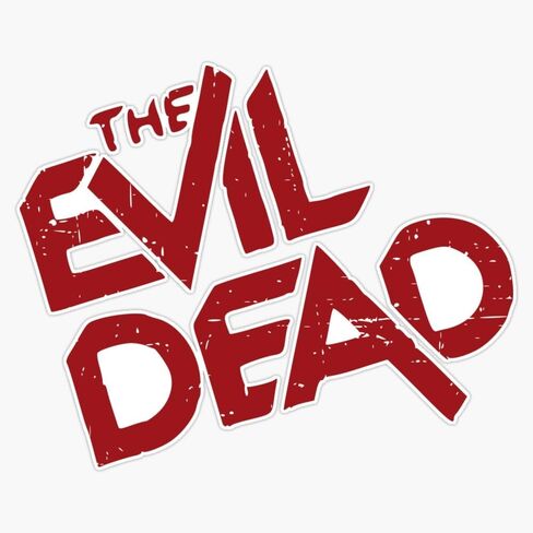 غلاف فيلم The Evil Dead بارد أحمر متعثر عنوان نص الطباعة مغناطيس قابل لإعادة الاستخدام ملصق مغناطيسي مرن 5" in Saudi Arabia
