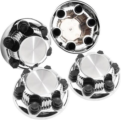 غطاء مركز العجلة 6 عروات لسيارة Chevy GMC Silverado Suburban Tahoe Express Avalanche Astro Safari Savana Sierra Yukon 1500 2500 Wheel Rim Hubcap 1999-2019، 4 قطع، كروم in Saudi Arabia