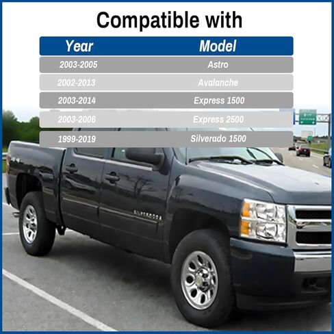 غطاء مركز العجلة 6 عروات لسيارة Chevy GMC Silverado Suburban Tahoe Express Avalanche Astro Safari Savana Sierra Yukon 1500 2500 Wheel Rim Hubcap 1999-2019، 4 قطع، كروم in Saudi Arabia