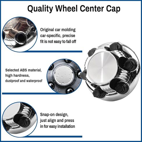 غطاء مركز العجلة 6 عروات لسيارة Chevy GMC Silverado Suburban Tahoe Express Avalanche Astro Safari Savana Sierra Yukon 1500 2500 Wheel Rim Hubcap 1999-2019، 4 قطع، كروم in Saudi Arabia