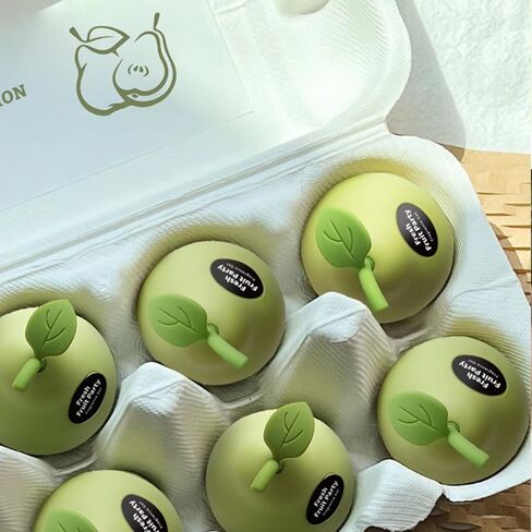 Solid Balm Solid Perfume, 3D Strawberry Lemon Pear Apple Shaped Aromatherapy, Portable Pocket Balm Perfume, Perfect for Travel Use Natural Fragrance Parfum for Men and Women (4.2 Oz, Pear) in Saudi Arabia