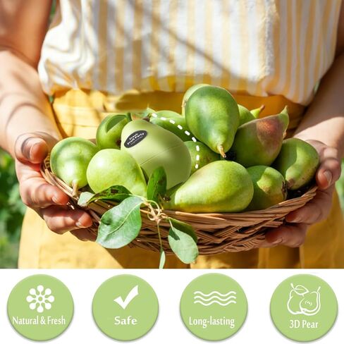 Solid Balm Solid Perfume, 3D Strawberry Lemon Pear Apple Shaped Aromatherapy, Portable Pocket Balm Perfume, Perfect for Travel Use Natural Fragrance Parfum for Men and Women (4.2 Oz, Pear) in Saudi Arabia