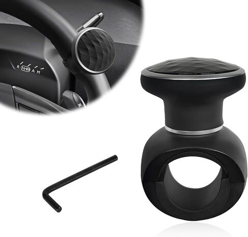 Steering Wheel Knob Spinner, 360 Degree Rotation Driving Suicide Knob with Metal Ball Bearing, Anti-Slip Turning Assist Steering Wheel Power Handle for Car Truck Boat in Saudi Arabia