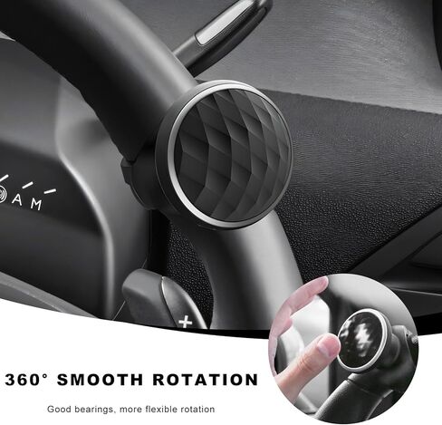 Steering Wheel Knob Spinner, 360 Degree Rotation Driving Suicide Knob with Metal Ball Bearing, Anti-Slip Turning Assist Steering Wheel Power Handle for Car Truck Boat in Saudi Arabia
