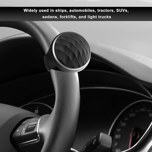 Steering Wheel Knob Spinner, 360 Degree Rotation Driving Suicide Knob with Metal Ball Bearing, Anti-Slip Turning Assist Steering Wheel Power Handle for Car Truck Boat in Saudi Arabia