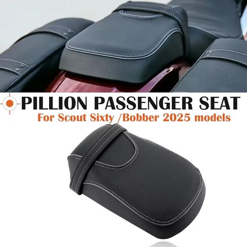 Passenger Seat Compatible With 2025 Indian Scout Bobber Accessories, 2025 Scout Sixty Classic/Scout Sixty Bobber Rear Passenger Pillion Seat Cushion Pad in Kuwait