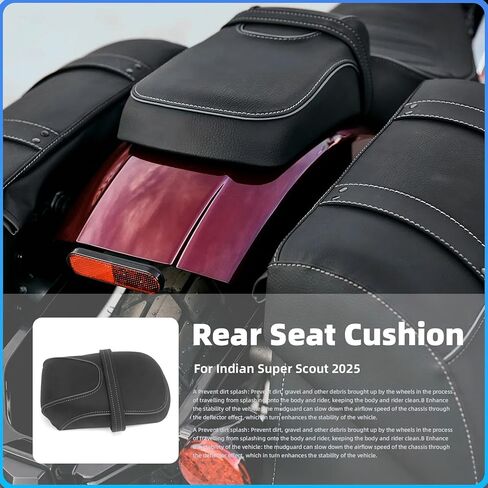 Passenger Seat Compatible With 2025 Indian Scout Bobber Accessories, 2025 Scout Sixty Classic/Scout Sixty Bobber Rear Passenger Pillion Seat Cushion Pad in Kuwait