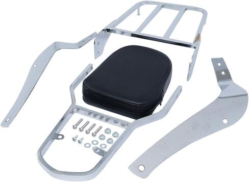 TCT-MOTORPARTS Backrest Sissy Bar Back Rest Luggage Rack Fit For Suzuki Intruder/Volusia VL800 2001-2011 Boulevard C50 2005-2011 in Saudi Arabia