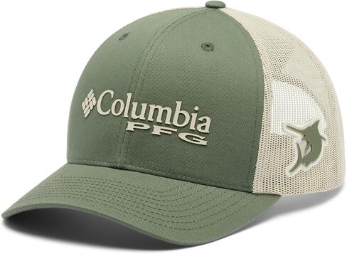 Columbia Unisex PFG Logo Mesh Snap Back, Cypress/Dark Stone/Marlin, One Size in Saudi Arabia
