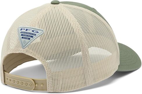 Columbia Unisex PFG Logo Mesh Snap Back, Cypress/Dark Stone/Marlin, One Size in Saudi Arabia