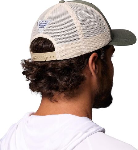 Columbia Unisex PFG Logo Mesh Snap Back, Cypress/Dark Stone/Marlin, One Size in Saudi Arabia