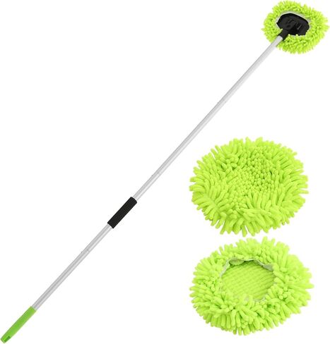 Yocada Car Wash Brush Kit Chenille Microfiber Car Wash Mop Mitt with Long Handle Scratch-Free for Car Cleaning Brush Care Truck RV SUV Boat Windshield Window with 1 Replacement Head 60" in Saudi Arabia