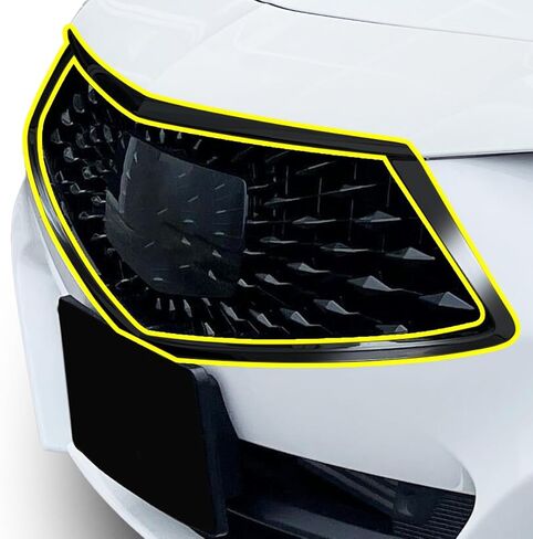 تصميمات BOGAR TECH لـ Acura TLX 2021-2023 حذف الكروم الأمامي - مجموعة تراكب الفينيل المقطوع مسبقًا، زخرفة تعتيم سوداء لامعة in Saudi Arabia