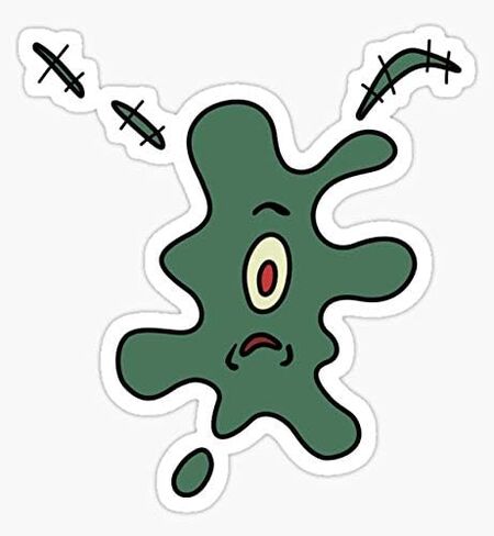 Splattered Plankton Sticker - Sticker Graphic - Auto, Wall, Laptop, Cell, Truck Sticker for Windows, Cars, Trucks in Saudi Arabia