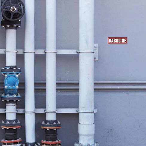 10 × ملصقات لافتات البنزين مقاس 6 × 2 بوصة | ملصقات فينيل ذاتية اللصق، مقاومة للماء، مغلفة بالأشعة فوق البنفسجية للشاحنات، وأغطية الوقود، وخزانات الوقود | الاستخدام الداخلي والخارجي in Kuwait