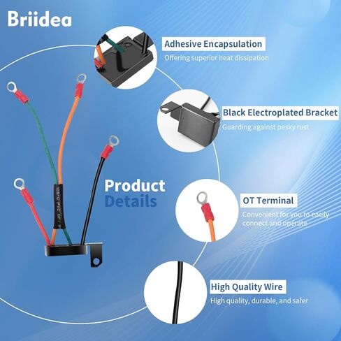 Briidea Alternator Voltage Regulator, 12V A-Circuit 14.2 Vset, Replacement, Compatible with CHRYSLER(1988-1995), JEEP(1991-1998), JEEP-EUROPE(1993-1998), PLYMOUTH(1987-1995), DODGE(1987-1999) in Saudi Arabia
