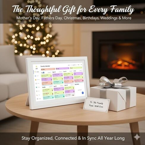 MMQ 10.1 Inch Digital Calendar and Photo Frame 2-in-1, 1080 IPS HD Touch Screen, 32GB, Wall/Desk Mount, WiFi App Sharing, to-Do List, Meal Planner and Photo Frame for Women, Mom, Home in Kuwait