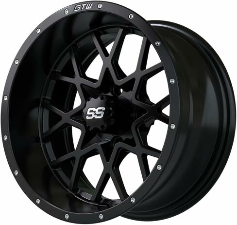 GTW Vortex 14 Inch Aluminum Golf Cart Wheel 14x7 | 4-4 Bolt | 3:4 Offset | Set of 4 (Matte Black) in Kuwait