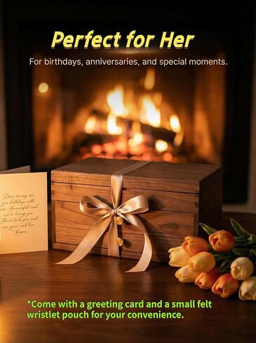 صندوق مجوهرات خشبي من خشب الجوز الأسود - منظم مجوهرات كبير من 3 طبقات مع بطانة مخملية، حقيبة تخزين خشبية مصنوعة يدويًا للقلائد والخواتم والأقراط - هدية رائعة لعيد الحب والذكرى السنوية in Kuwait