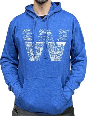 SCOBAR Hand-drawn W Skyline Hoodie, Printed in USA in Kuwait