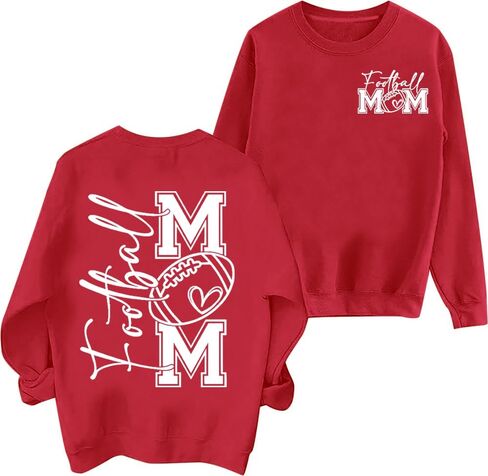 Football Sweatshirt Women Game Day Sweatshirts Sunday Funday Football Graphic Pullover Letter Print Long Sleeve Tops in Saudi Arabia